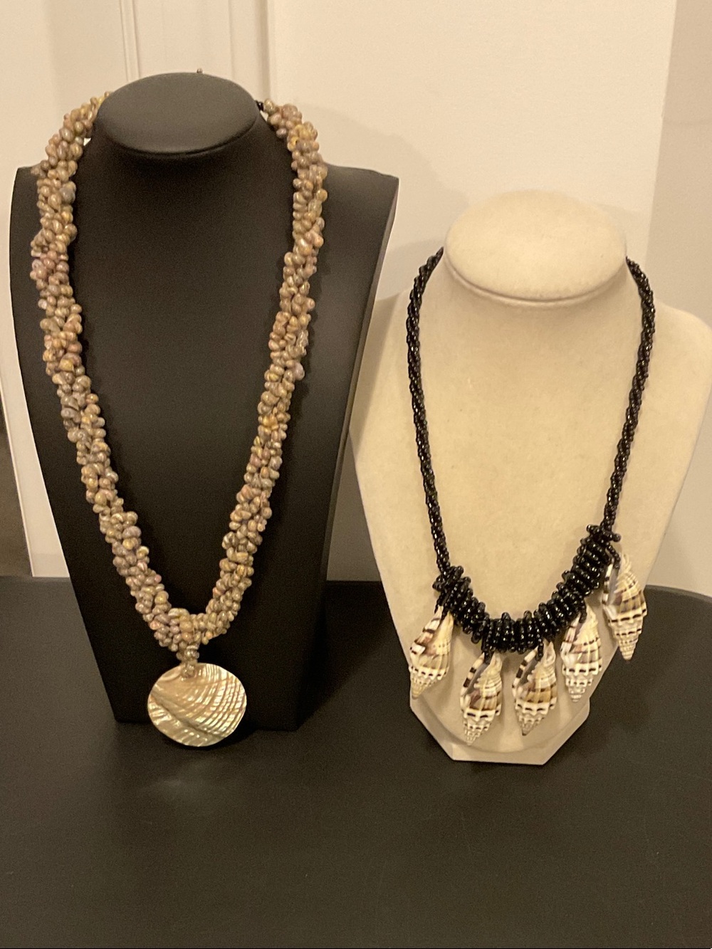 TWO SHELL NECKLACES
